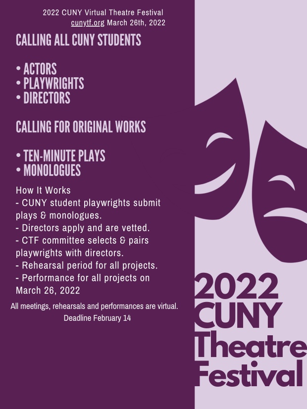 CUNY Theatre Festival 2022 – Correction – BMCC Theater Program